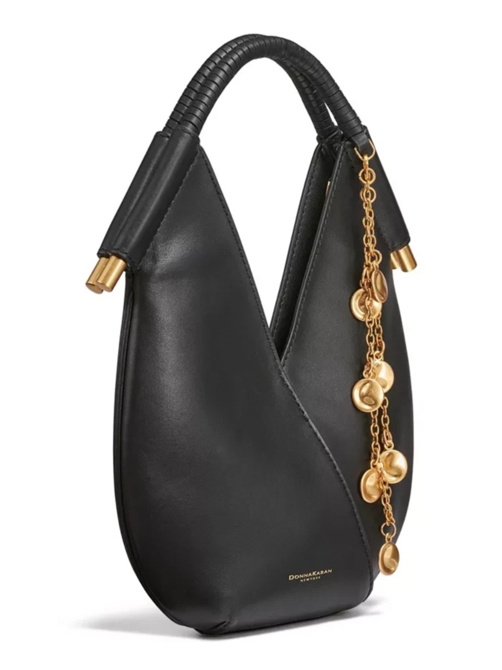 Donna Karan Mini Baldwin Handbag with Gold Charm Chain - Picture 2 of 6
